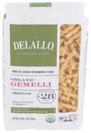 Delallo Organic Semolina Gemelli Pasta, 16 Ounce -- 8 per case