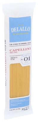 Delallo Number 01 Capellini Pasta, 16 Ounce -- 16 per case.