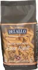 Delallo Whole Grain Rice Penne Rigate Pasta, 12 Ounce -- 12 per case