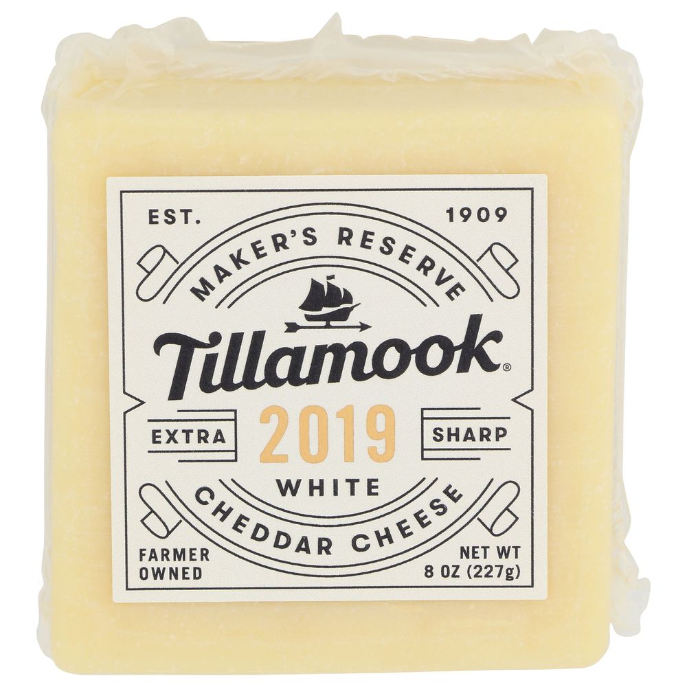 Tillamook Makers Reserve 2019 Extra Sharp Cheddar Cheese, 8 Ounce -- 12 per case
