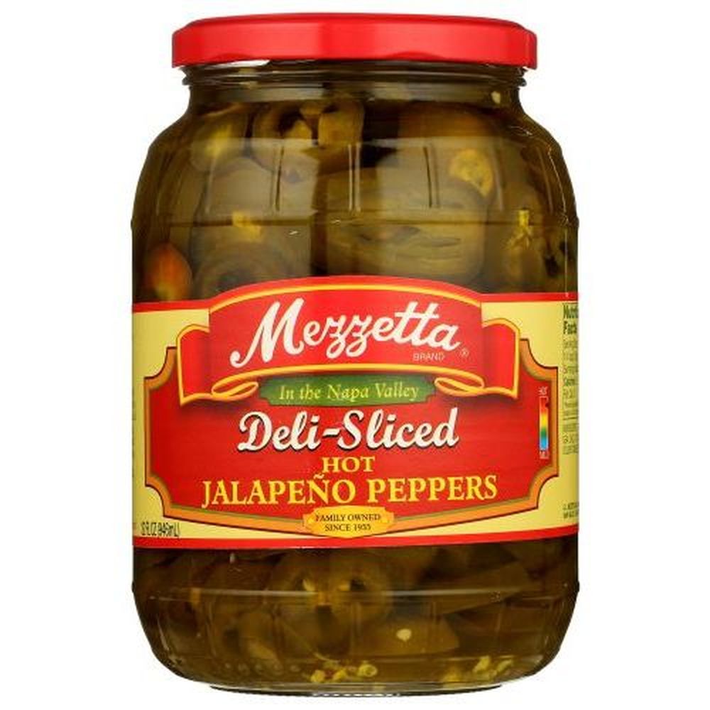 Mezzetta Sliced Hot Jalapeno Peppers, 32 Ounce -- 6 per case