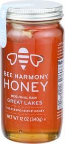 Bee Harmony Regional Raw Great Lakes Honey, 12 Ounce -- 6 per case