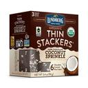 Lundberg Family Farms Family Farms Thin Stackers Dark Chocolate Coconut Sprinkle Puffed Grain Snacks, 3.4 Ounce -- 6 per case
