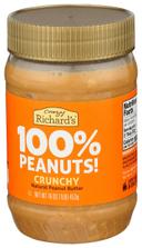 Crazy Richards Crunchy Peanut Butter, 16 Ounce -- 6 per case