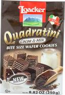 Loacker Cocoa and Milk Quadratini Wafer Cookies, 8.82 Ounce -- 6 per case