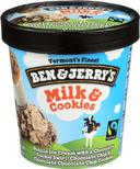 Ben and Jerrys Milk and Cookies Ice Cream, 1 Pint -- 8 per case