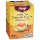 Yogi Organic Honey Chai Turmeric Vitality Tea - 16 tea bags per pack -- 6 packs per case