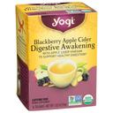 Yogi Organic Blackberry Apple Cider Digestive Awakening Tea - 16 tea bags per pack -- 6 packs per case