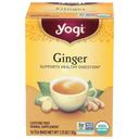 Yogi Organic Ginger Caffeine Free Herbal Supplement Tea, 16 tea bags -- 6 per case