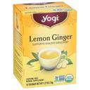 Yogi Organic Lemon Ginger Caffeine Free Herbal Supplement Tea, 16 tea bags -- 6 per case
