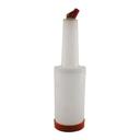 Carlisle PS601N05 Store N Pour Polyethylene Red Cocktail Pourer, 1 Quart Capacity