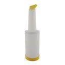 Carlisle PS601N04 Store N Pour Polyethylene Yellow Cocktail Pourer, 1 Quart Capacity