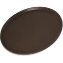 Carlisle 1600GR2076 GripLite Polypropylene 2 Round Brown Serving Tray, 16 inch