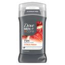 Dove Men Plus Care Citrus Fresh Aluminum Free Deodorant Stick, 3 Ounce -- 12 per case