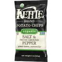 Kettle Foods Organic Sea Salt and Black Pepper Potato Chips, 5 Ounce -- 15 per case.