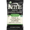 Kettle Foods Organic Sea Salt and Black Pepper Potato Chips, 5 Ounce -- 15 per case.