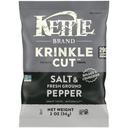 Kettle Krinkle Cut Salt and Fresh Ground Pepper Potato Chips - 2 oz. bag, 6 per case