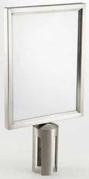 American Metalcraft Satin Retractable Barrier System Sign, 8 1/2 x 11 inch