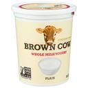 Brown Cow Plain Whole Milk Cream Top Yogurt, 32 Fluid Ounce -- 6 per case