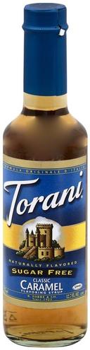 Torani Sugar Free Classic Caramel Flavoring Syrup, 12.7 Fluid Ounce -- 4 per case