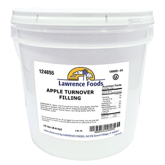 Lawrence Foods Apple Turnover Filling, 19 Pound -- 1 Case