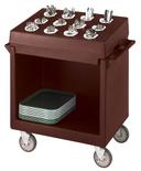 Cambro Gray Cart and Rack Combination, Dark Brown, 38 1/8 x 22 3/4 x 41 1/4 inch.