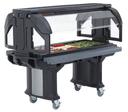 Cambro Black Low Height Versa Food Bar with Heavy Duty Casters, 82 x 42 1/2 x 55 3/4 inch.