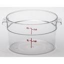 Clear Round Plastic Container, 2 Quart -- 12 per case