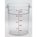 Clear 22 Round Plastic Container -- 6 per case