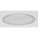 White 2/4 Qt Round Plastic Container Cover -- 12 per case