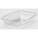 Camwear Rectangular Ribbed Bowl, Clear, 5 Quart -- 4 per case.