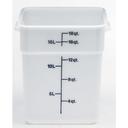 White 11 1/4 inch X 12 1/4 inch X 12 5/8 inchCamsquare Food Storage Containers - Poly 18 Quart -- 6 per case