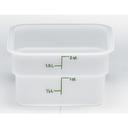 White 7 1/4 X 7 1/4 X 3 7/8 Camsquare Food Storage Containers - Poly 2 Quart -- 6 per case