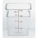 Clear 7 1/4 inch X 7 1/4 inch X 7 3/8 inch Camsquare Food Storage Containers, Cleach.R, 4 Quart -- 6 per case