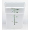 White 7 1/4 inch X 7 1/4 inch X 7 3/8 inch Camsquare Food Storage Containers - Poly 4 Quart -- 6 per case