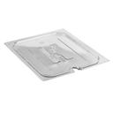 Clear Cambro Full Size Food Pan Cover, Notched W/Handle -- 6 per case