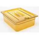 Amber 1/2 Size 10 7/16inX 12 3/4in Notched Cover For H-Pans W/Handle,  -- 6 Each.