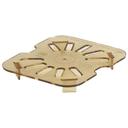 Amber 1/6 Size 6 3/8in X 6 15/16in Drain Shelf H-Pans Food Storage Pans,  -- 6 Each.