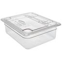 Clear Polycarbonate Flip Lid 1/2 Pan Notched, Cleach.R -- 6 per case