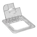 Clear Polycarbonate Flip Lid 1/6 Pan Notched, Cleach.R -- 6 per case