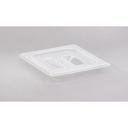 Translucent 1/6 Size 6 3/8 X 6 15/16 Cover W/Handle For Food Storage Pans -- 6 per case