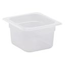 Translucent 1/6 Size 6 3/8 Inc X 6 15/16 Inc 4 Inc Deep Food Pan -- 6 per case