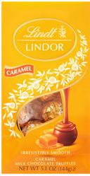 Lindt and Sprungli Lindor Caramel Milk Chocolate Truffle, 5.1 Ounce Bag -- 6 per case
