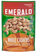 Emerald Roasted and Salted Whole Cashews Nut, 5 Ounce -- 6 per case.