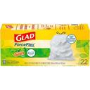 Glad Original with Febreze ForceFlex Tall Kitchen Drawstring Trash Bags, 22 count - 6 per case