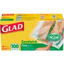 Glad Zipper Sandwich Bags, 100 Count -- 12 Case