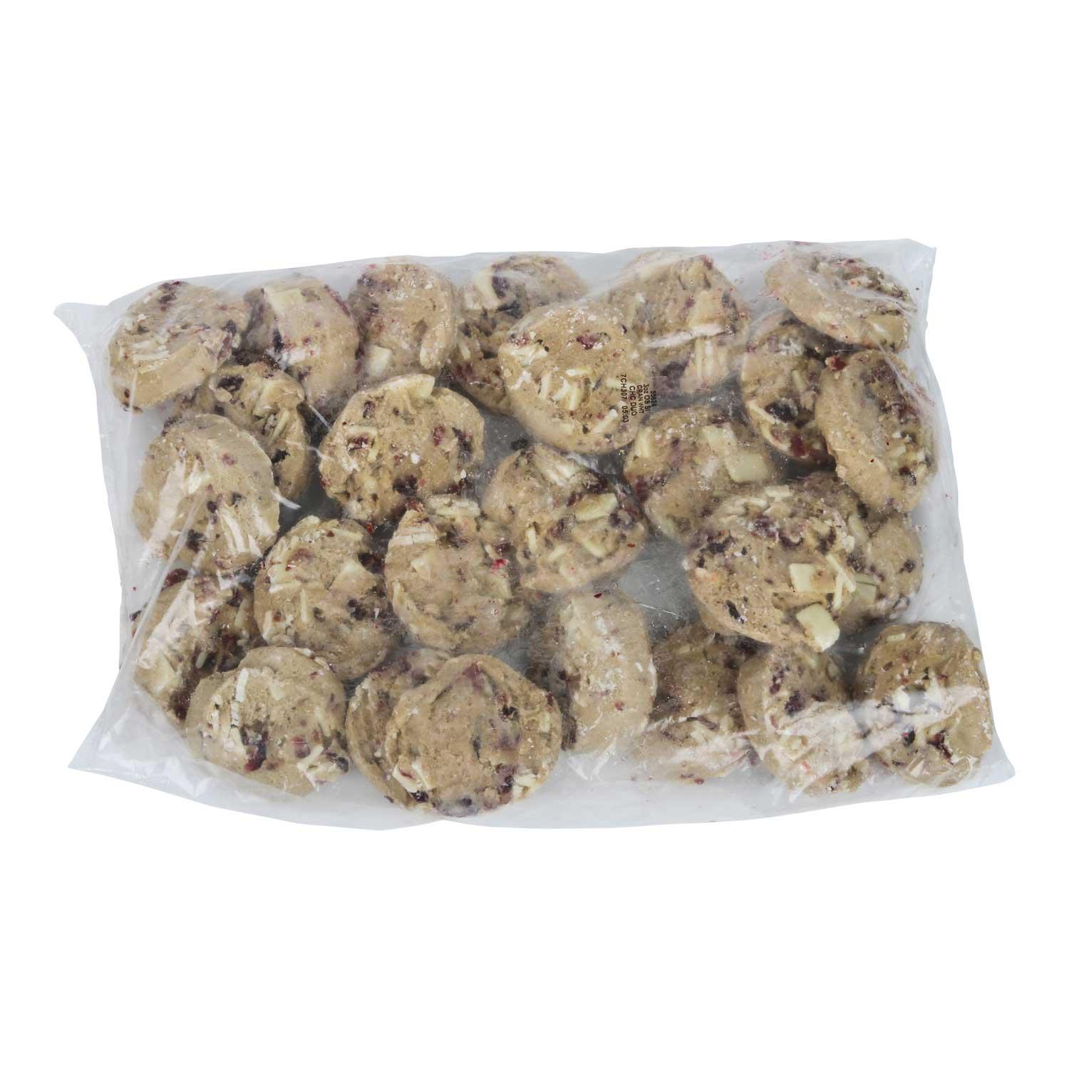 Otis Spunkmeyer Supreme Indulgence Cranberry White Chocolate Duo Cookies, 3 Ounce -- 104 per case.