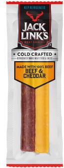 Jack Links Original Beef and Cheddar Cheese Sticks, 1.5 Ounce -- 16 per case.