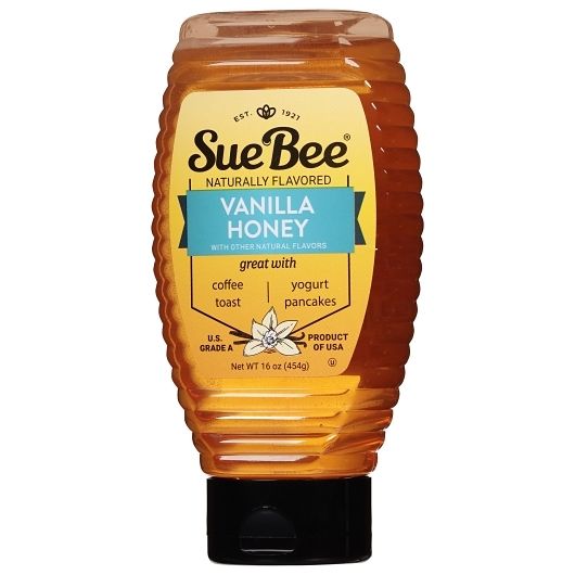 Sue Bee Vanilla Flavored Honey, 16 Ounce -- 8 per case