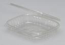 Genpak Apet Shallow Clear Hinged Deli High Dome Container, 16 Ounce -- 200 per case.